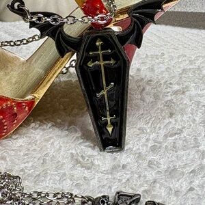 Bundle set including Gothic Coffin Pendant Necklace